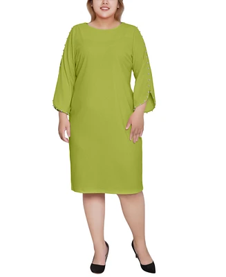 Ny Collection Plus 3/4 Sleeve Dress