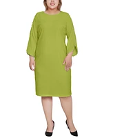 Ny Collection Plus 3/4 Sleeve Dress