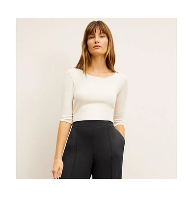 M.m.LaFleur Women's Soyoung T-Shirt - Organic Ribbed Pima Cotton