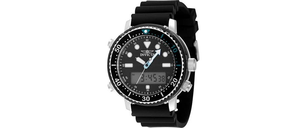 Invicta Men's 48367 Pro Diver Digital 3 Hand Black Dial Watch