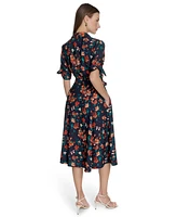 Calvin Klein Women's Short-Sleeve Midi Shirtdress