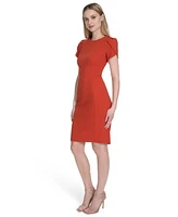 Calvin Klein Tulip-Sleeve Sheath Dress