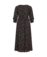 City Chic Plus Jolene Print Maxi Dress