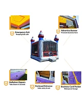 JumpOrange Titanium Commercial Grade Bounce House 13x13 for Kids and Adults (with Blower), Basketball Hoop, Outdoor Indoor, Bouncer Jumper, Birthday P