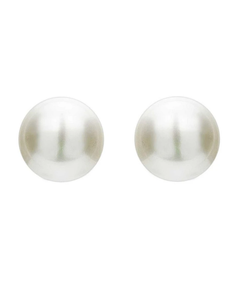 Sterling Silver Faux Pearl Studs