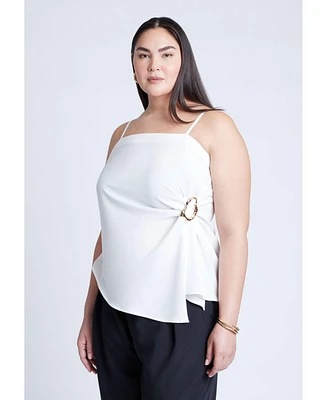 Eloquii Plus Asym Top With Hardware Detail