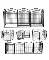 Bingopaw Heavy Duty Dog Playpen,Indoor/Outdoor Pet Fence w/Locking Pegs, Rust-Proof Steel & Non-Scratch Feet