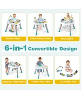 Slickblue Toddler 6-in-1 Activity Center Jumper Table