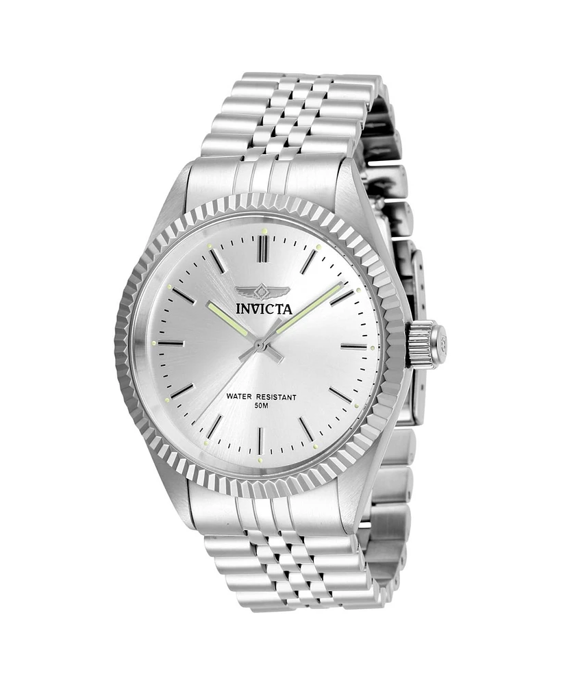 Invicta Men's 29373 Specialty Quartz 3 Hand Silver Dial Watch
