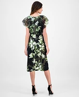 Connected Women's Chiffon-Bodice A-Line Dress