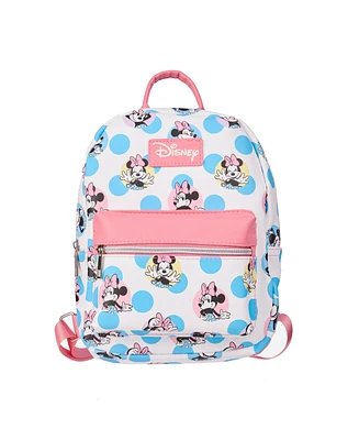Disney's Minnie Mouse Pink and Blue Polka Dots 11.5" Mini Backpack