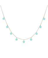 The Lovery Turquoise Star Dangle Necklace 14k Gold