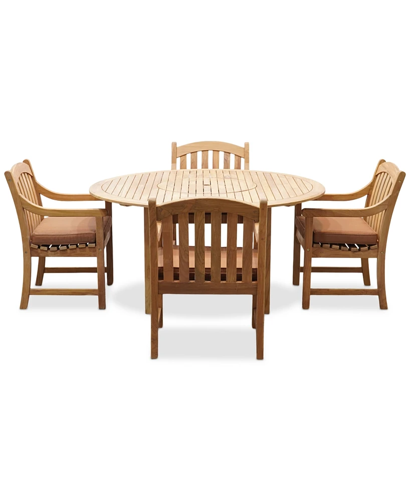 Bristol 59" Round Dining Table & 4 Dining Chairs, created for Macy's
