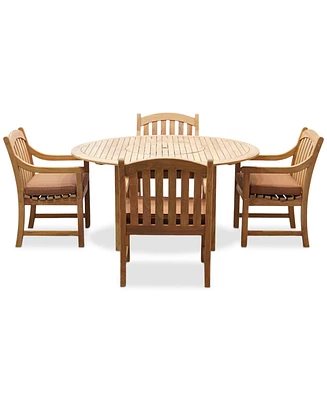 Bristol 59" Round Dining Table & 4 Dining Chairs, created for Macy's