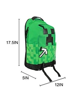 Minecraft Creeper & Pickax Green 17.5" Backpack