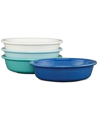 Fiesta Coastal Blues Classic Rim 6-7/8" Cereal Bowls, Set of 4