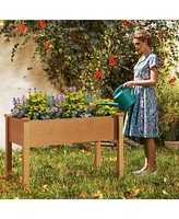 Slickblue Raised Garden Bed with Legs and Drainage Holes for Backyard