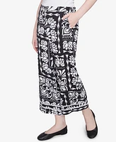 Ruby Rd. Petite Lotus Patchwork Crepe Capri Pants