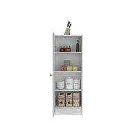 Depot E-shop Uluru Kitchen Pantry, Single Door Cabinet, Four Interior Shelves