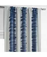 Half Price Drapes Flambe Blue Striped Room Darkening Curtain