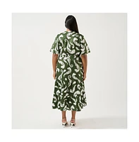 Sandswept Elasticated Midi Dress
