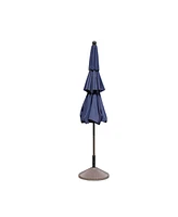 10 Ft Patio Umbrella 3-Tier Outdoor Table Large Pool For Deck, Pool, Garden, Patio-Red