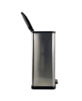 13.2 Gallon Trash Can, Plastic Rectangular Step Kitchen Trash Can