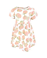 Hudson Baby Girls Cotton Dresses, Sweet Peach