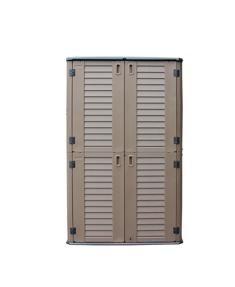 Mondawe Outdoor Resin Storage Cabinet (Single-Tier, Lockable)
