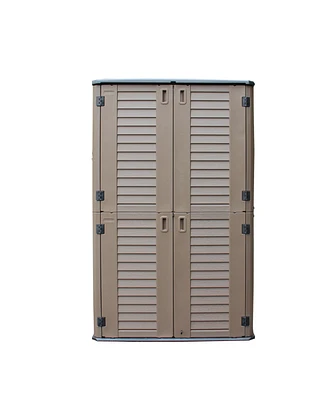 Mondawe Outdoor Resin Storage Cabinet (Single-Tier, Lockable)