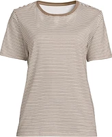 Lands' End Women's Relaxed Supima Cotton Crew Neck T-Shirt