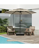 3-tier Vented Patio Umbrella with Push Button Tilt