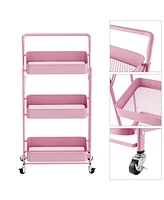 Mega Casa 5 tier Rolling Utility Cart with Lockable Wheels
