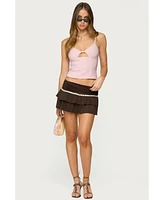 Edikted Women's Katarina Ruffle Mini Skirt