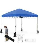 Foldable Pop-up Canopy Tent with Wheeled Carry Bag for Easy Outdoor Setup