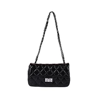 Women's The Quilted-Chainlink Sling Bag - Onyx Black
