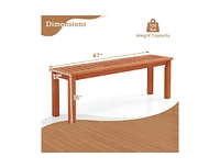 Slickblue 2-Person Patio Bench with Slatted Seat for Comfortable and Stylish Outdoor Seating