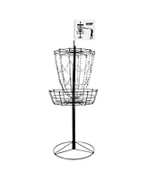 Portable 12-Chain,Disc Golf Targets Basket, Metal Flying Disc Practice Basket(Black/Blue/Orange/Red)