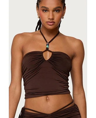 Edikted Women's Koda Bead Halter Top