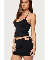 Edikted Women's Maree Bead V Neck Top