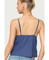 Edikted Women's Otis Eyelet Split Front Tank Top