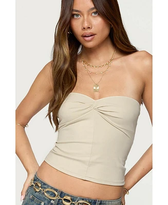 Edikted Women's Lian Twist Front Tube Top