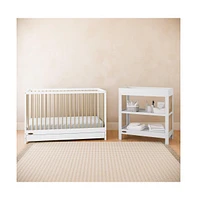 Graco Teddi 5-in-1 Convertible Crib with Drawer - White with Driftwood