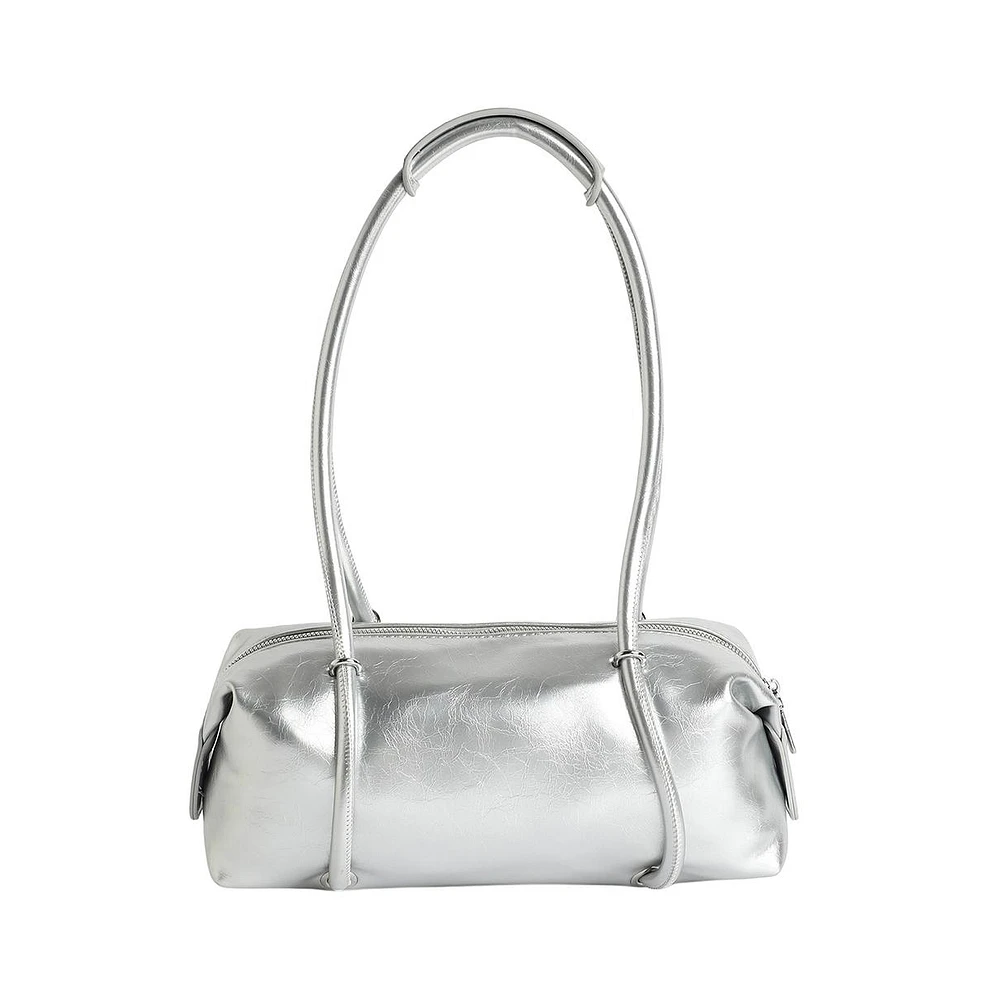 Women's The Bowling Shoulder Bag - Metallic Silver