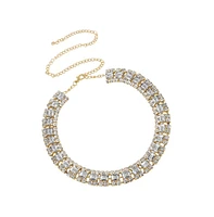 Sohi Women's Silver Crystal Bling Necklace