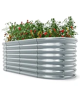 Raised Garden Bed with Open Base for Growing Vegetables