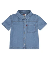 Levi's Big Girls Short Sleeve Denim Shirt