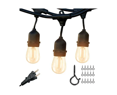 Ambience Pro 48 ft. Indoor/Outdoor Led Weatherproof 2-Watt String Lights with Warm White Hue