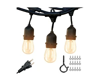 Ambience Pro 48 ft. Indoor/Outdoor Led Weatherproof 2-Watt String Lights with Warm White Hue