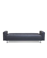 Gold Sparrow 87" Faux Leather Frankfort Convertible Sofa Bed, Created for Macy's